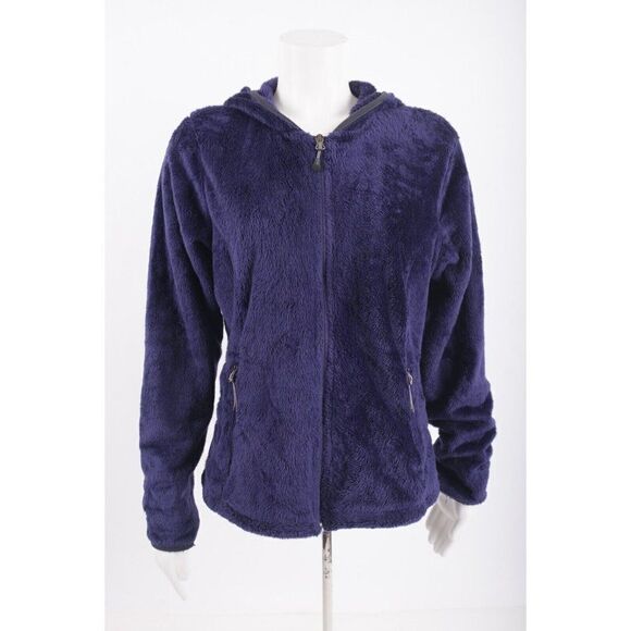 Merrell Womans Fleece Jacket Coat Soft cozy Size M Purple Hooded - Picture 1 of 6